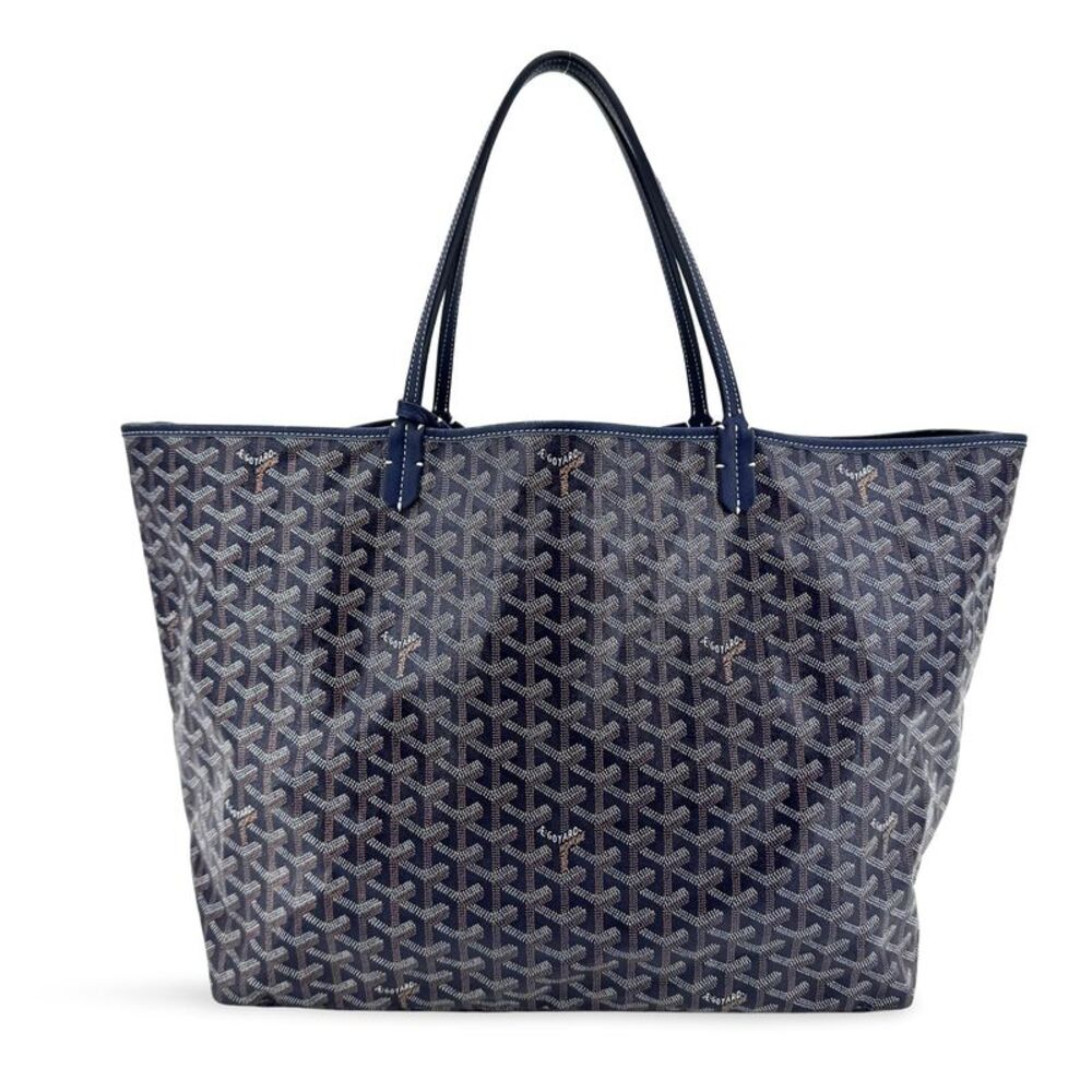 Goyard Saint Louis Coated Canvas Navy Canvas Tote Bag Bag